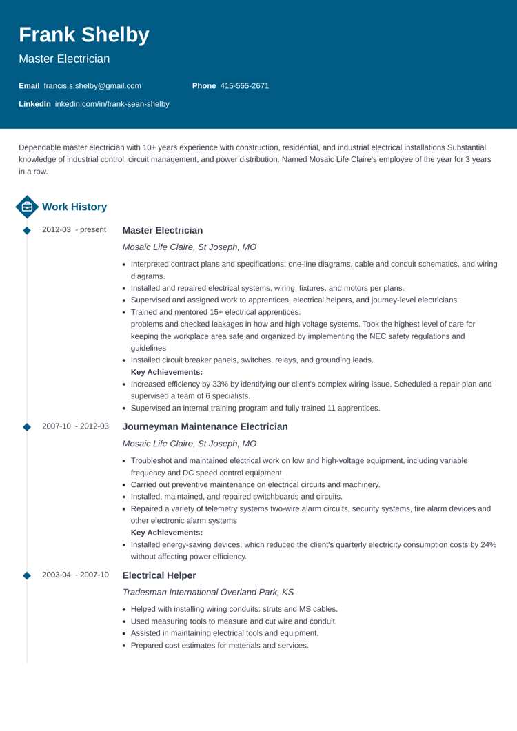 Diamond resume format template