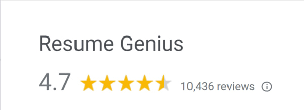 resume genius google review