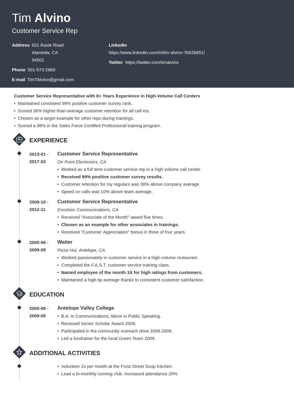 headline for resume examples