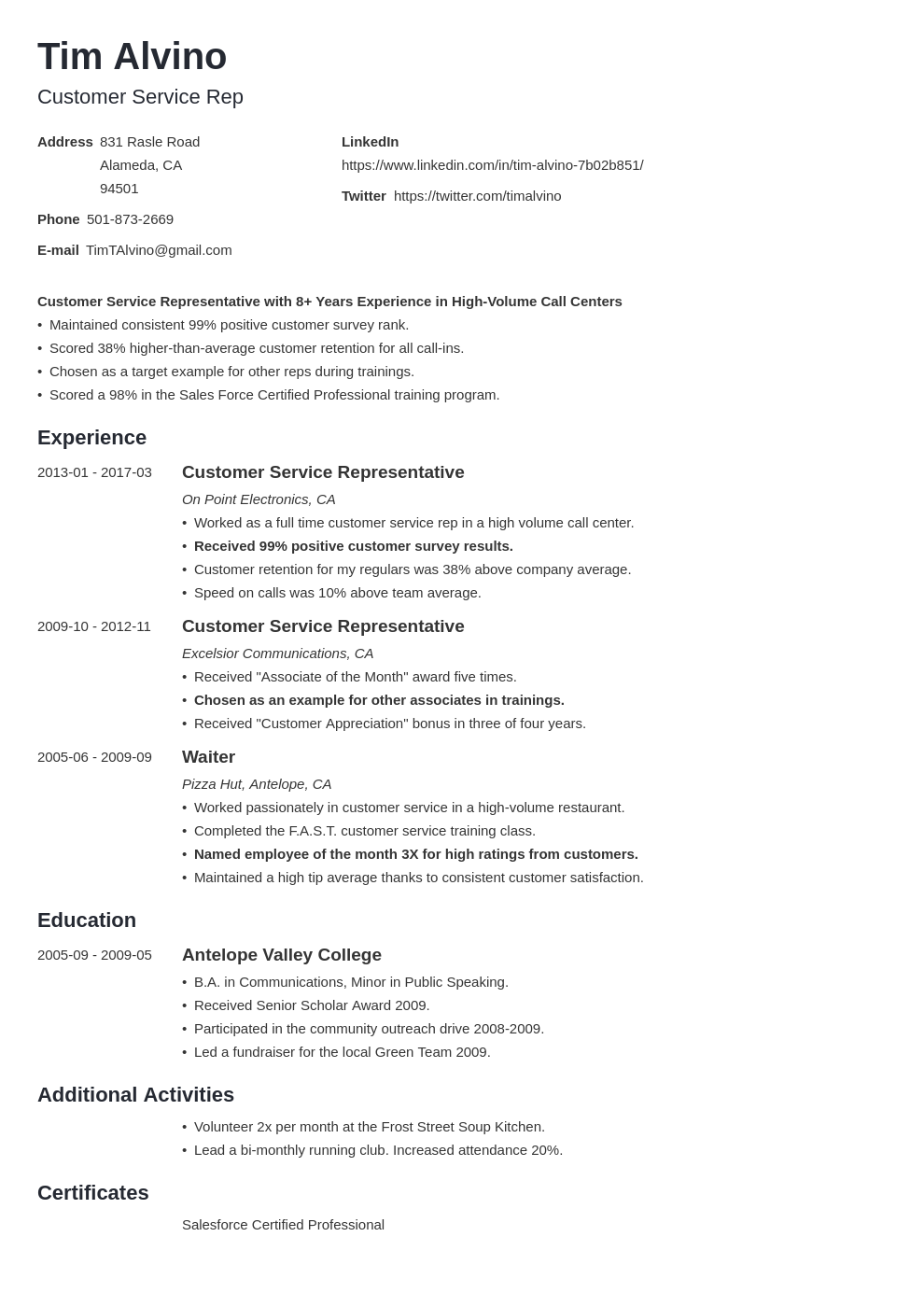 headline for resume examples