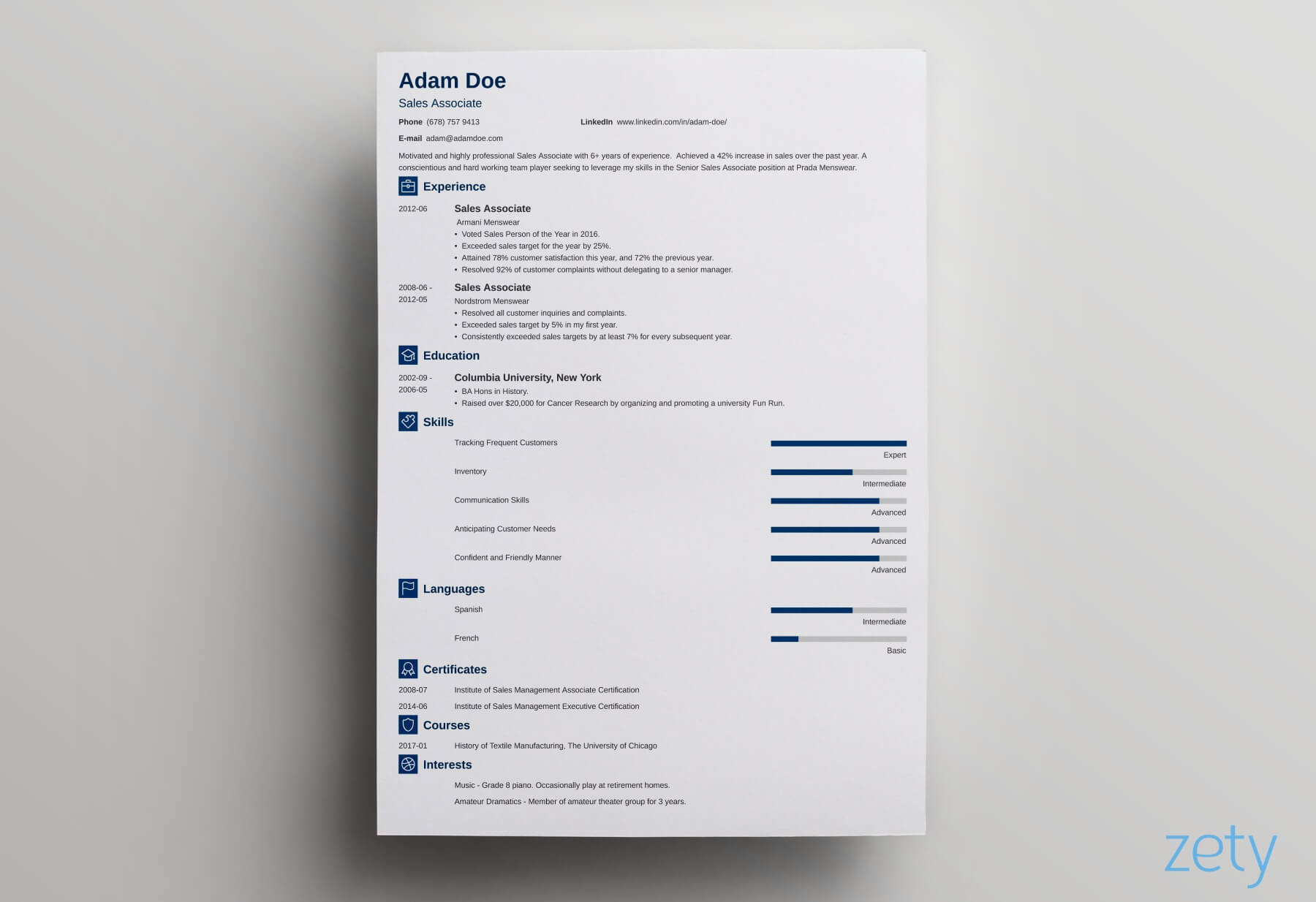 Create the perfect resume