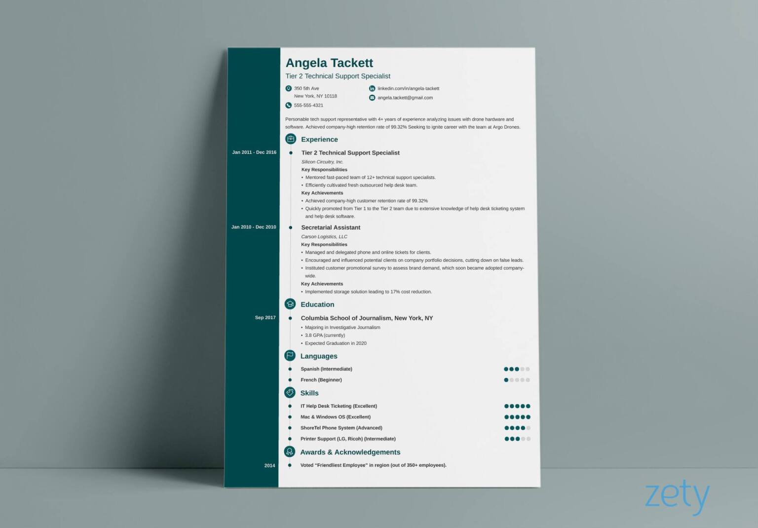 best resume layout 2022