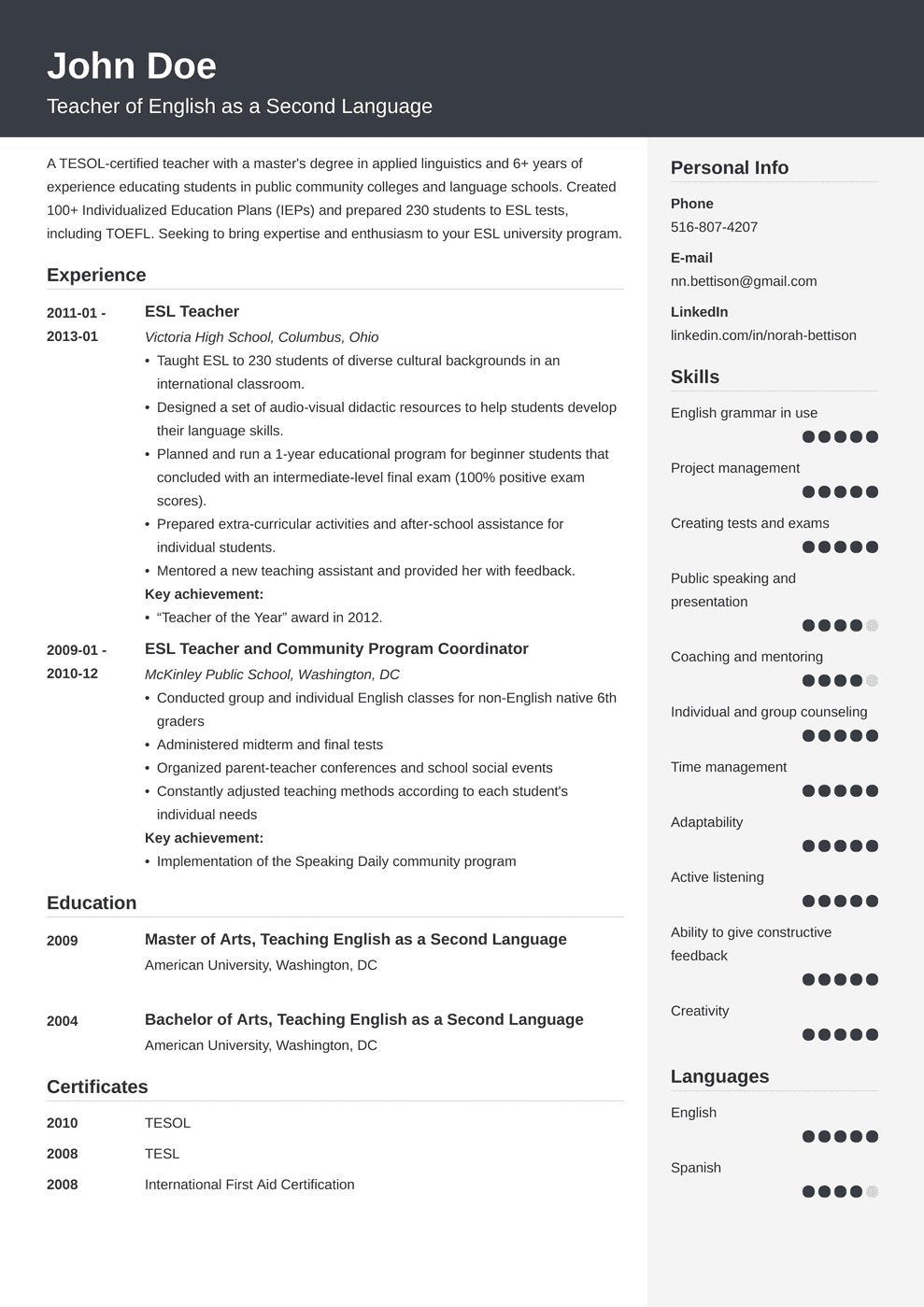 right justify in word on mac for resume