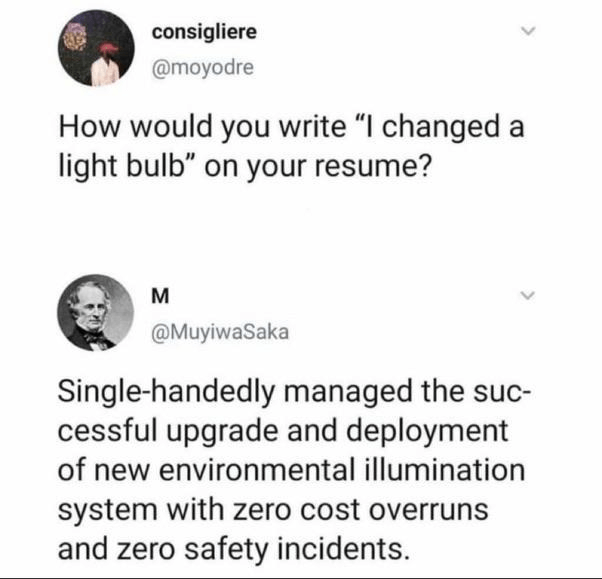 resume meme