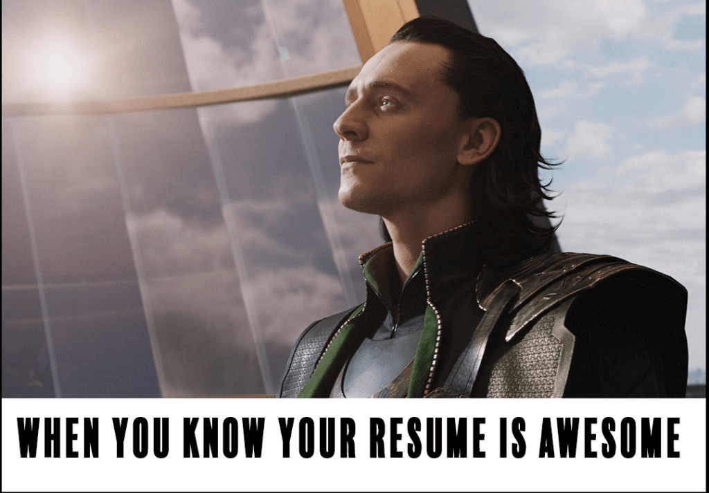 resume writing meme