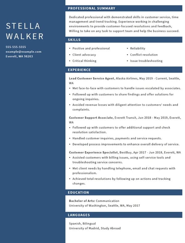 Resume Nerd Hospitality Resume Template