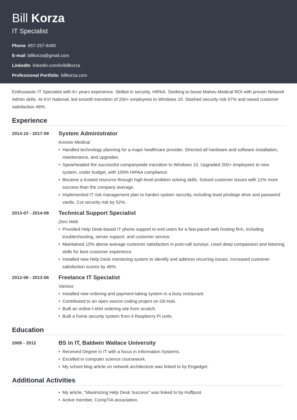 18 Professional Resume Profile Examples For Any Job