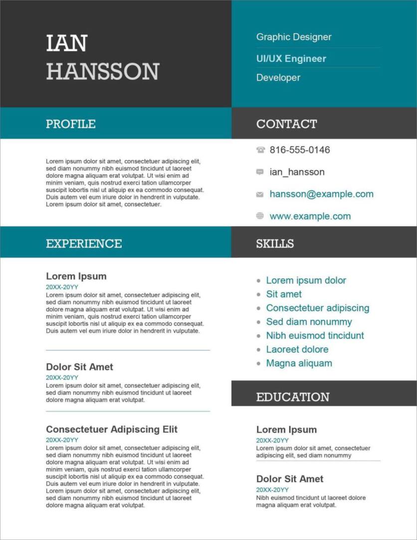 color resume templates free download