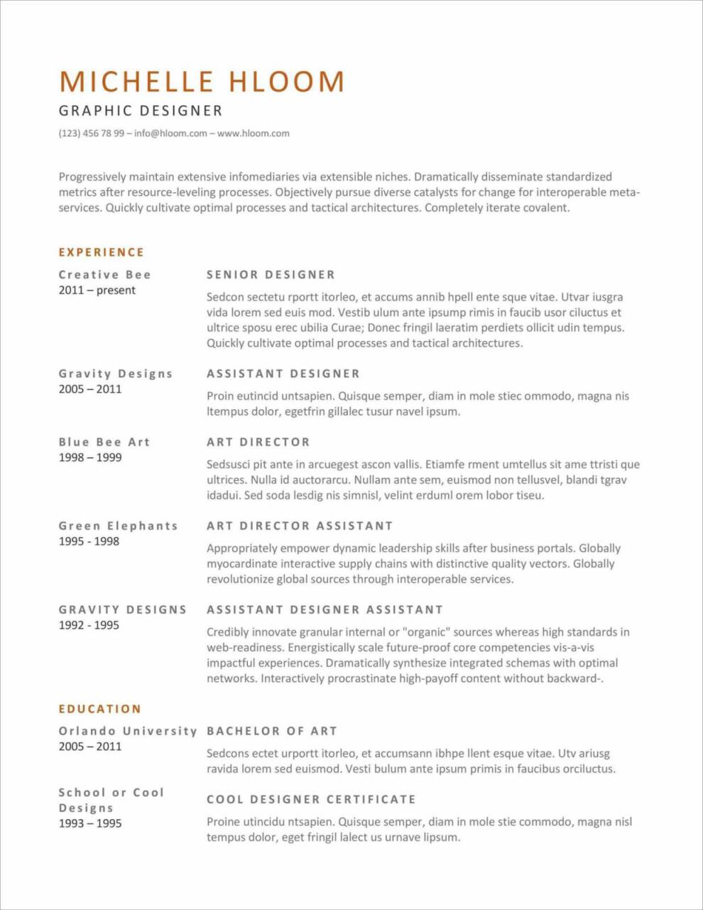 resume template download free modern