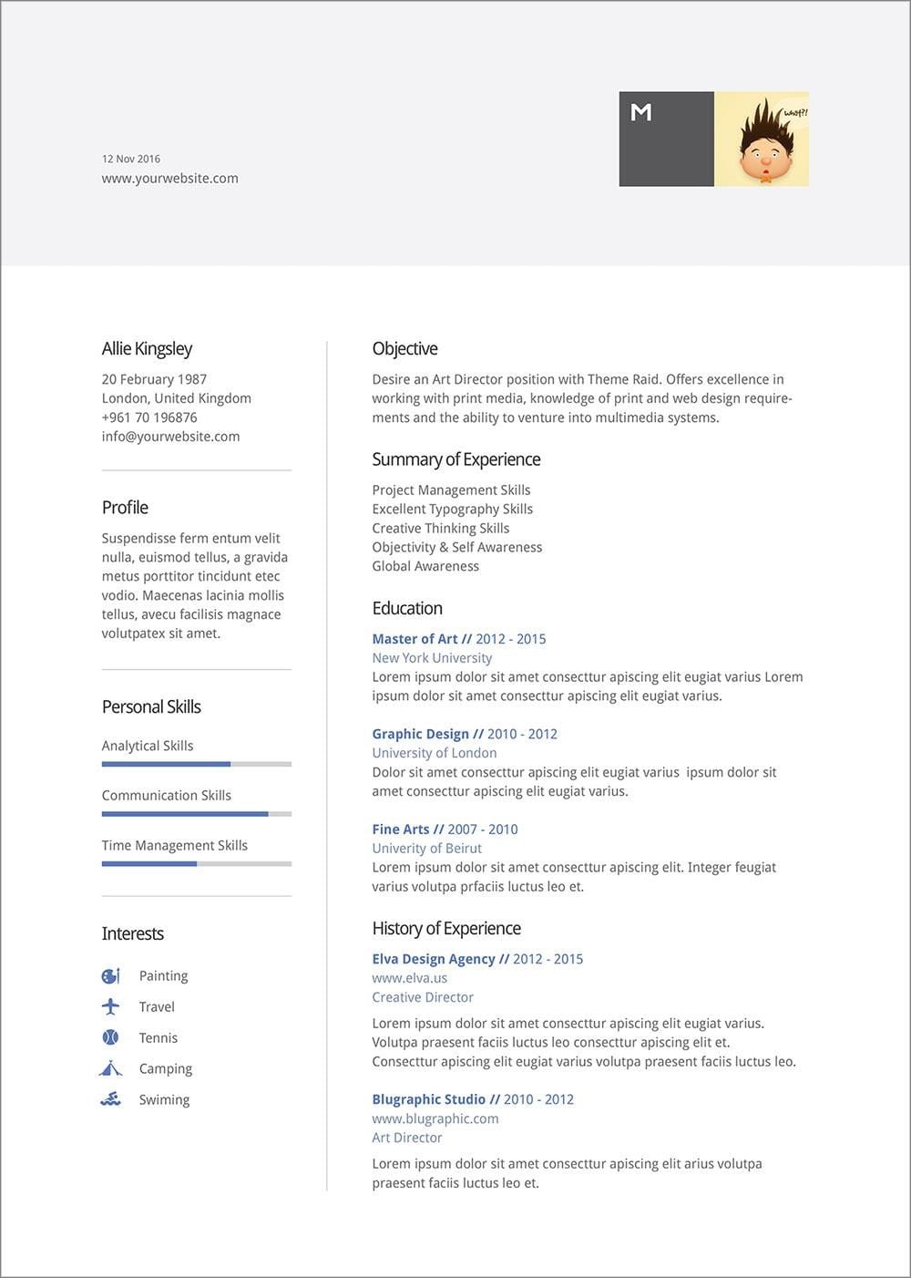 free resume templates download word