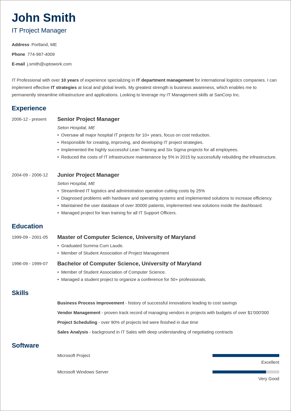 top resume templates download