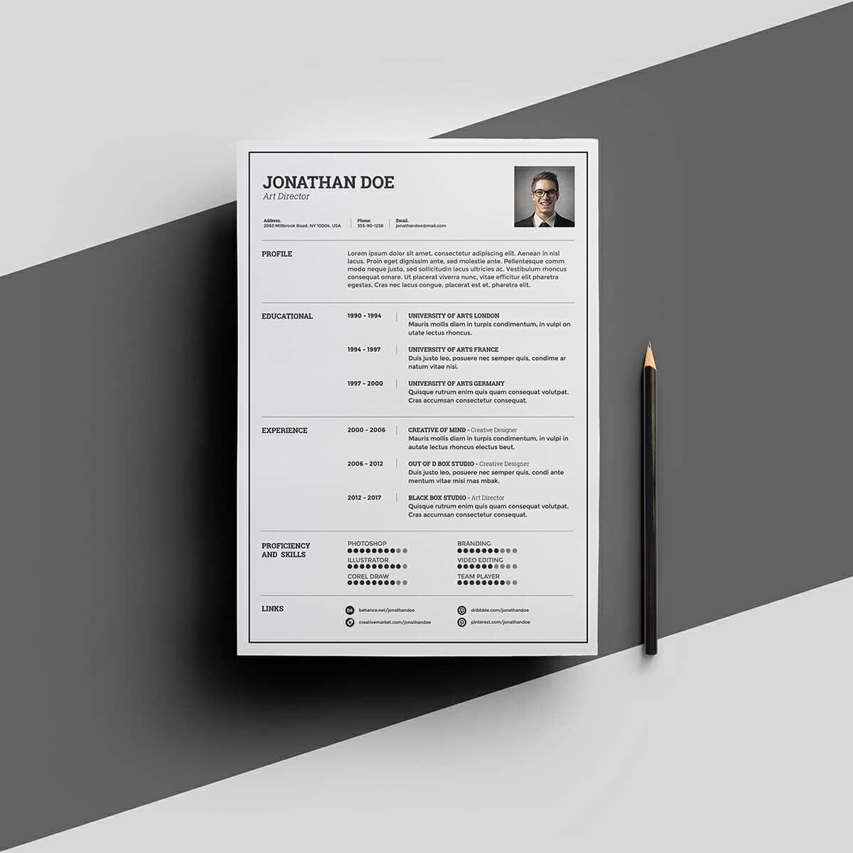 resume template word free download 2019