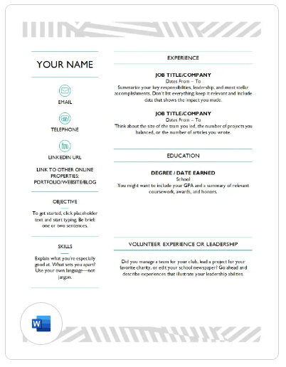 creative resume designed by moo from microsoft