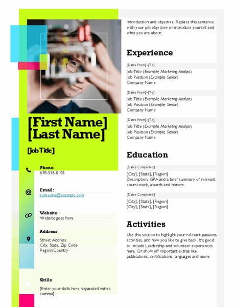 Resume Template for Microsoft Word