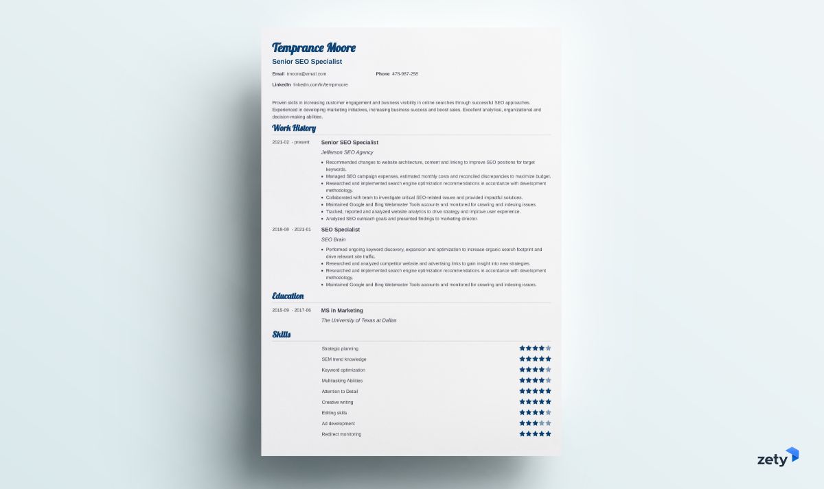 resume templates for microsoft word