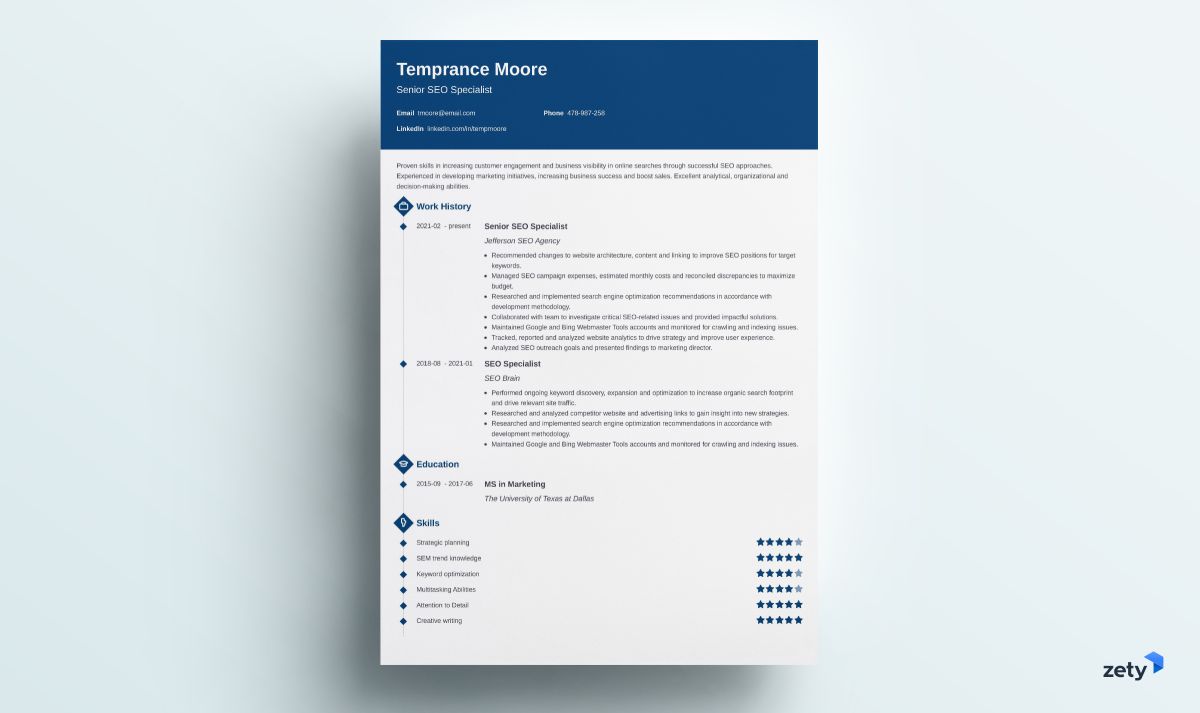 resume templates for microsoft word