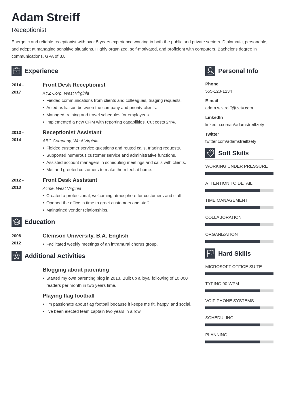 resume examples and tips