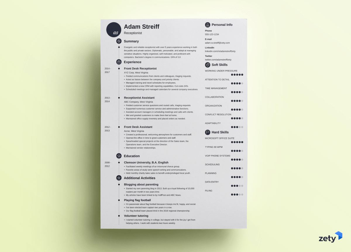 primo resume template