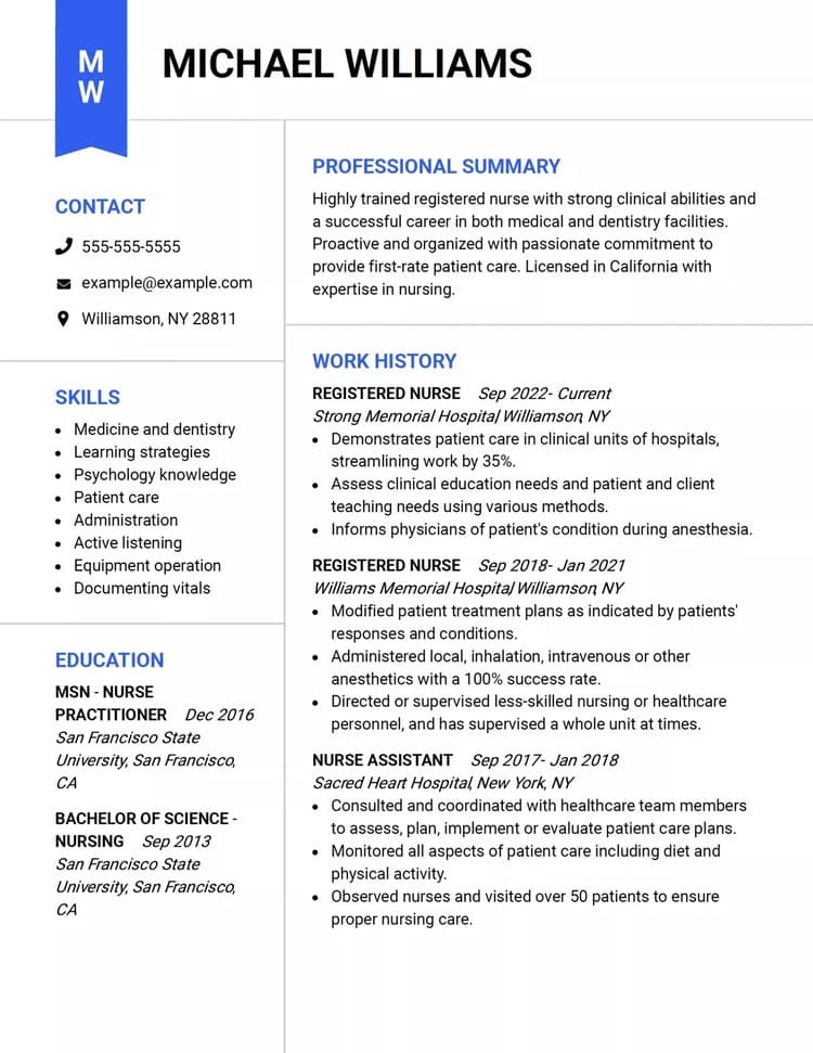 blueprint resume template from resumehelp