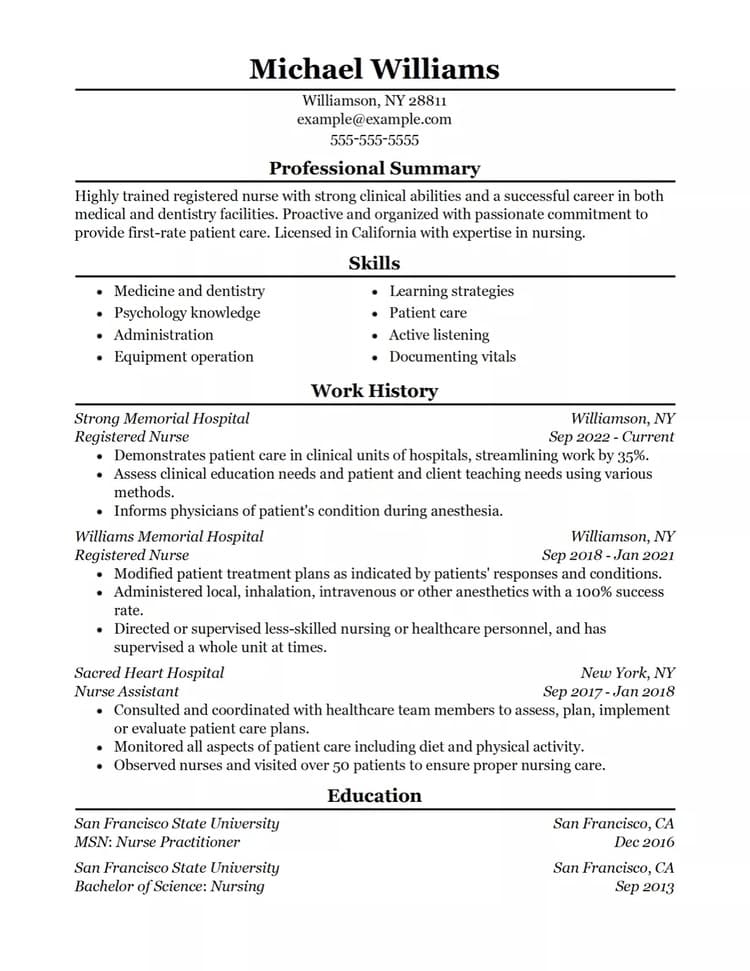 cinematic resume template from resumehelp