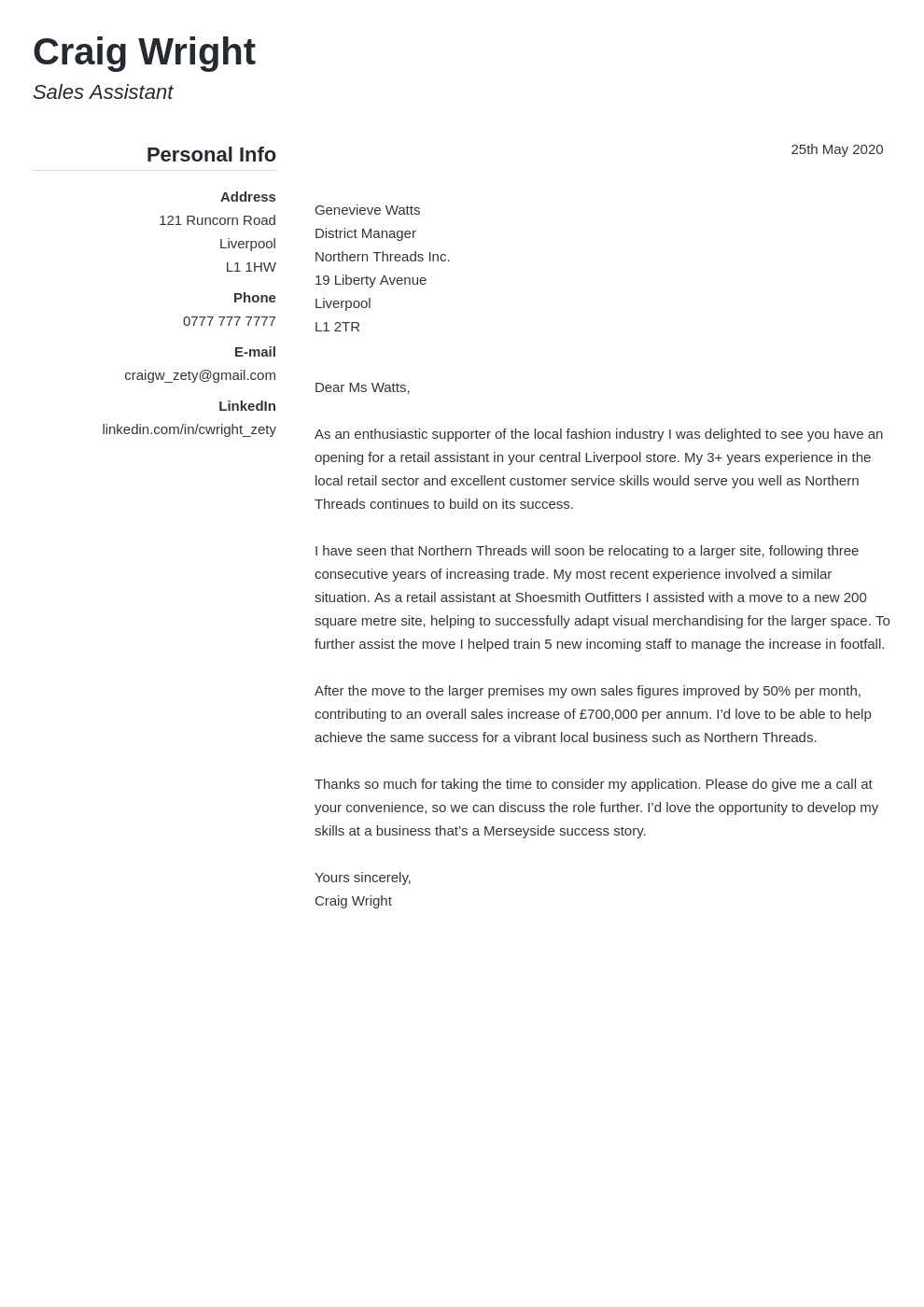 Job Winning Retail Cover Letter Examples Tips