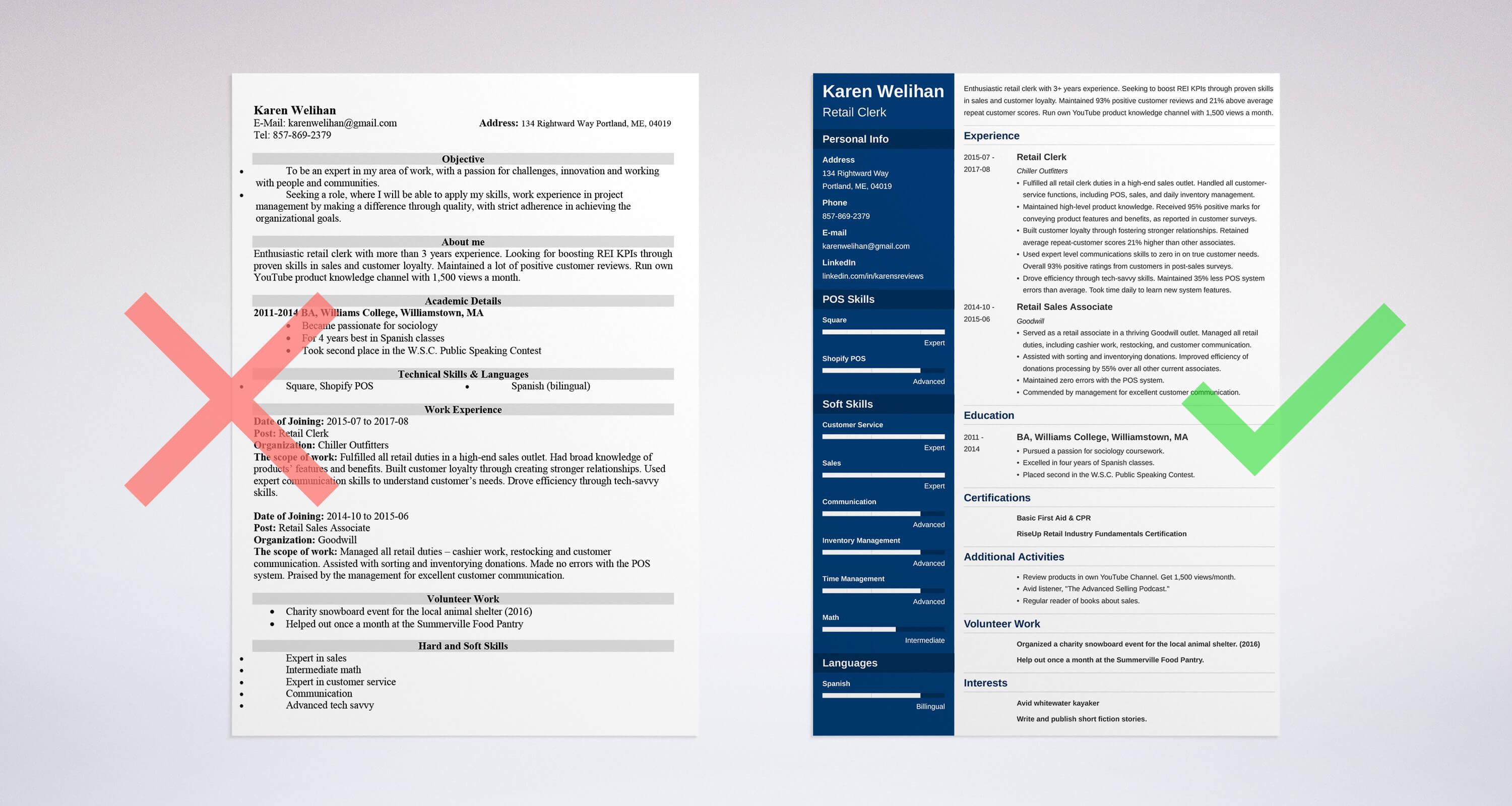 Retail Resume Examples (Template with Skills & Experience)