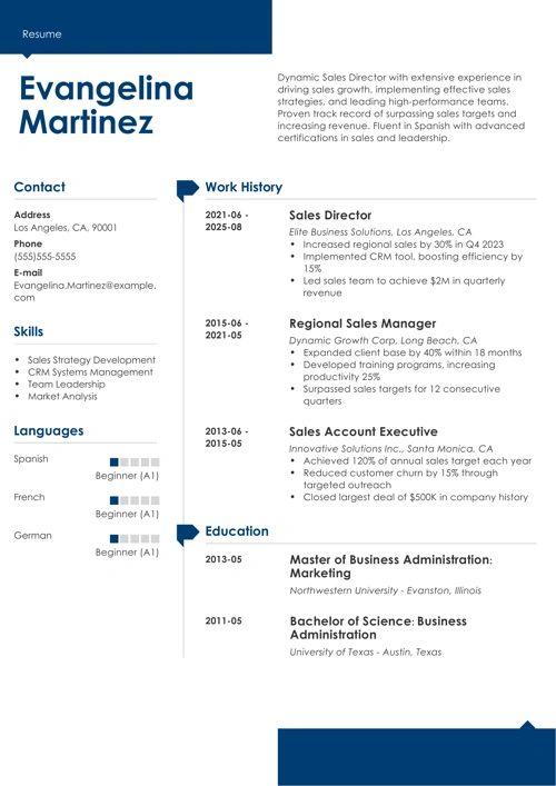 sample resume example