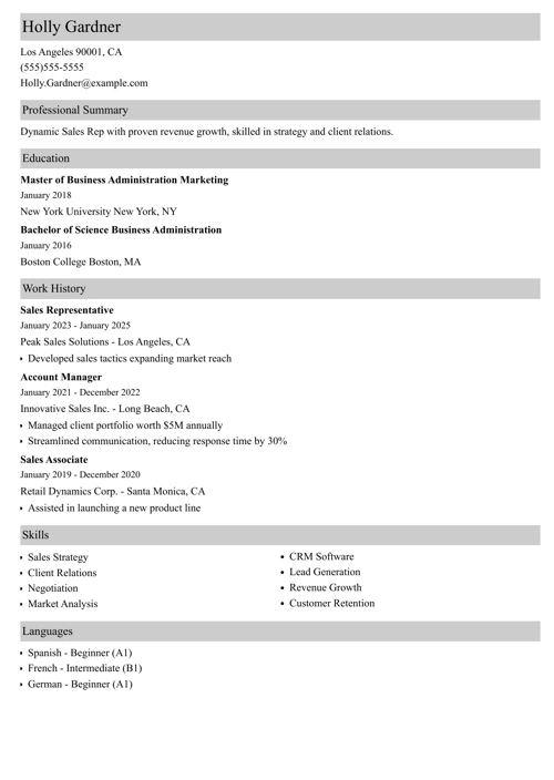 bad sample sales representative resume