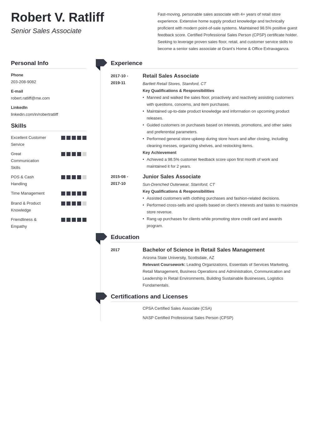 sales associate resume template muse