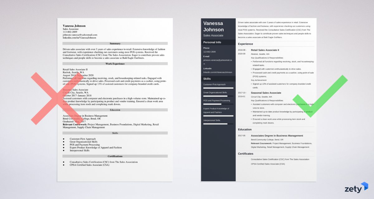 Summary of a Resume Example