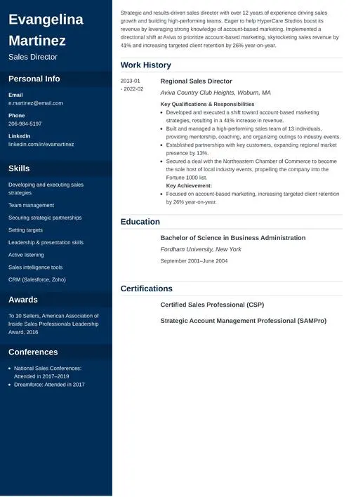 sample resume example