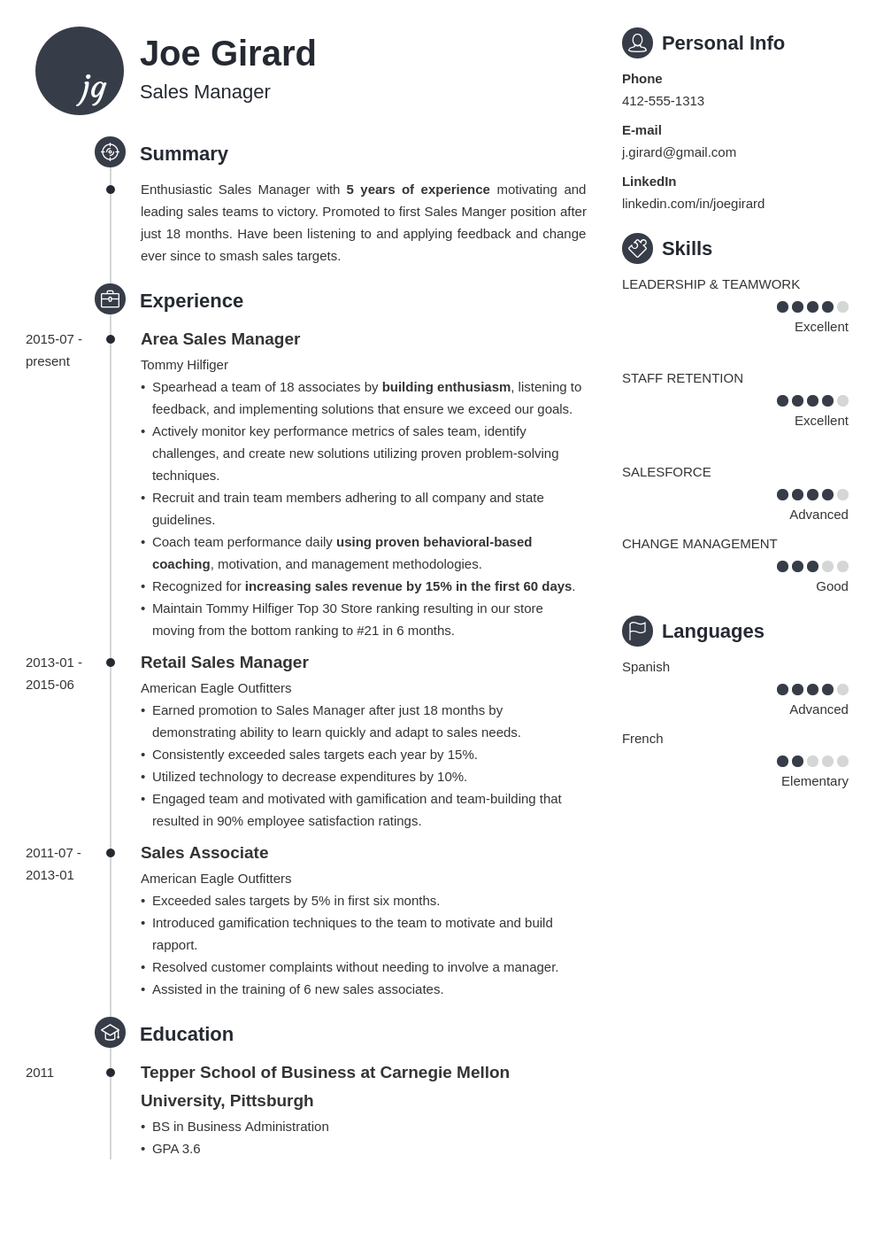 sales manager resume example template primo