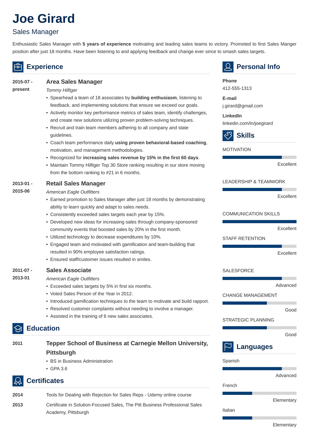 Sales Manager Resume Examples [Templates & Key Skills]