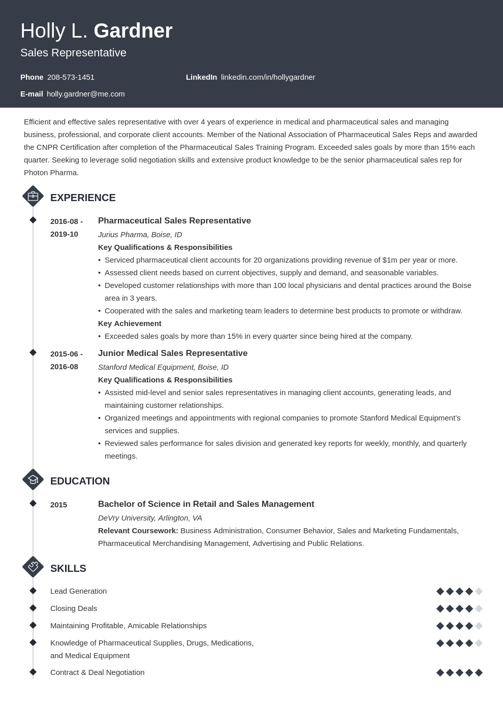 sales representative resume example template diamond