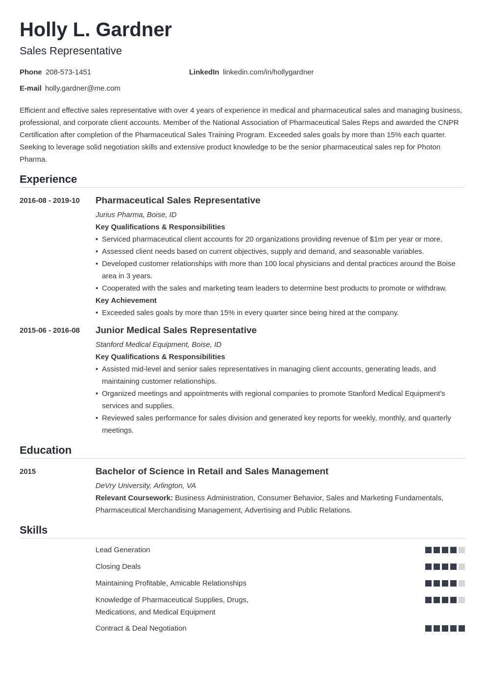 sales representative resume example template nanica