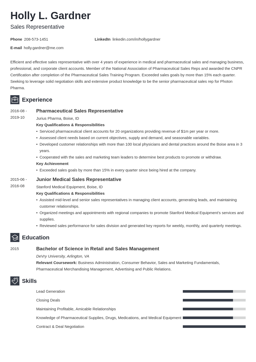 sales representative resume example template newcast