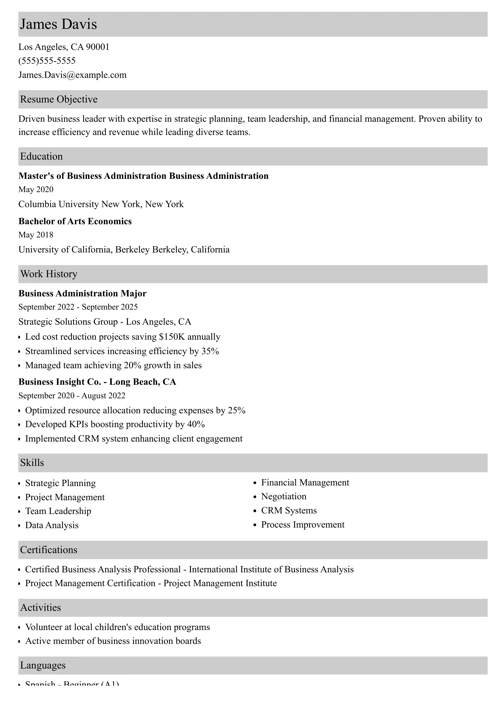 Scholarship resume example