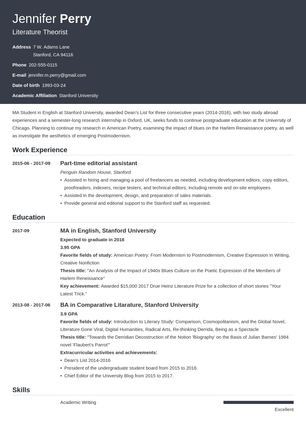 Scholarship Resume Examples Template With Objective 