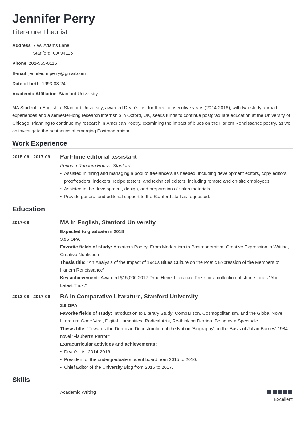 Scholarship Resume Examples Template With Objective 