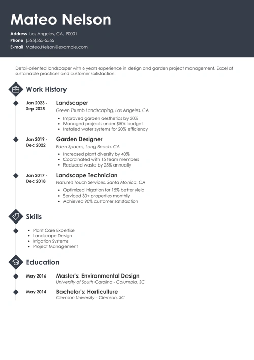 sample resume example