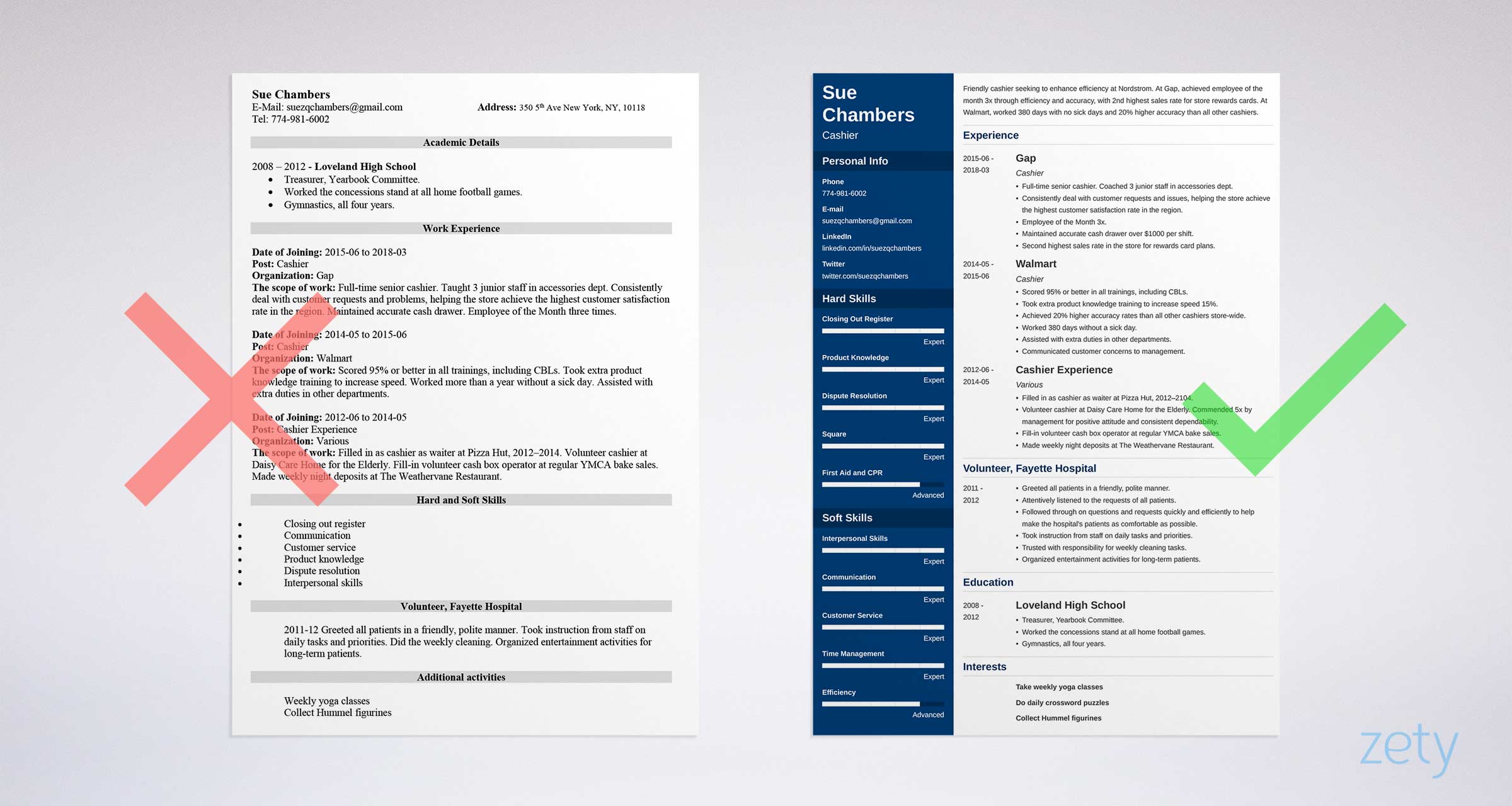 Cashier Resume Examples Sample With Skills Tips