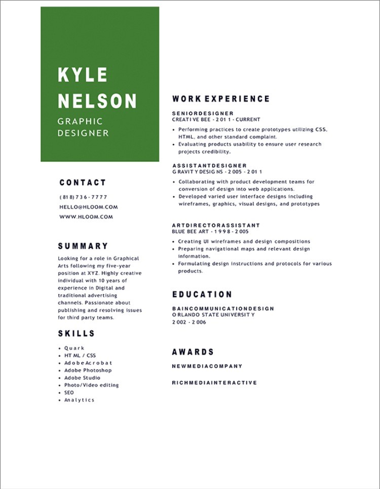 call out free resume template