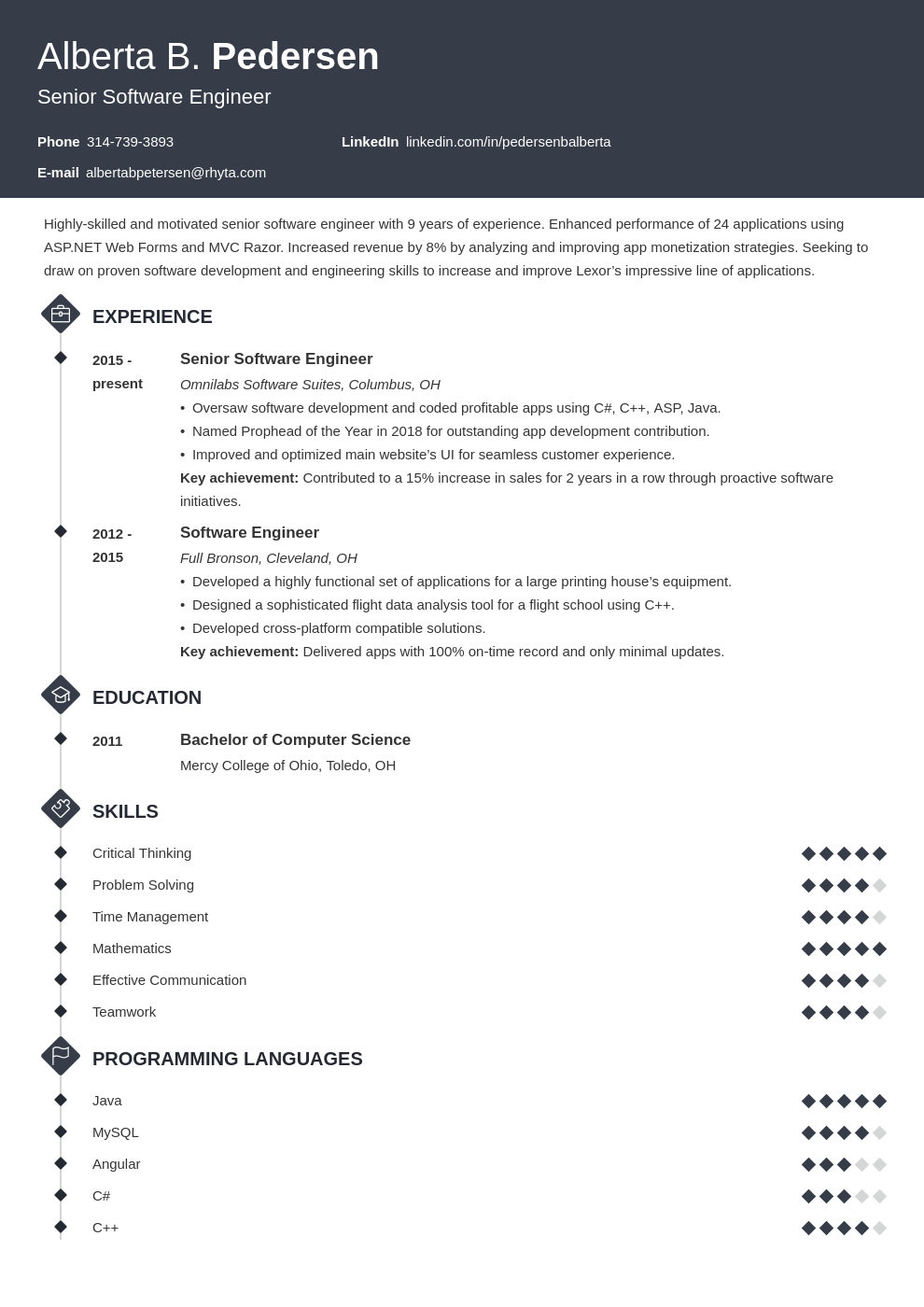 Senior Software Engineer Resume Examples Guide 25 Tips