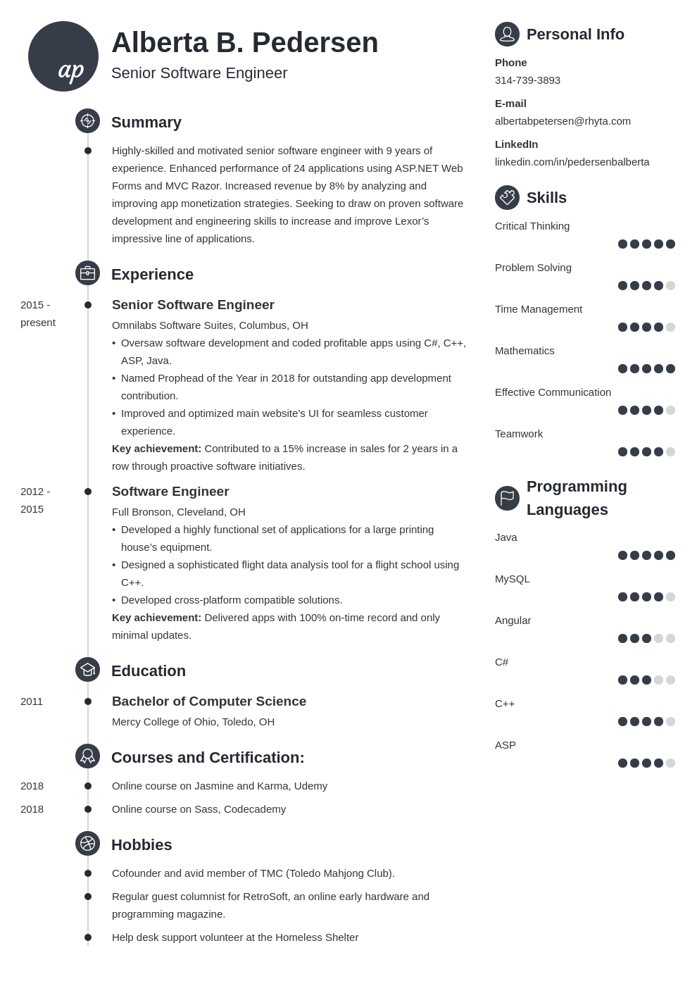  Senior Software Engineer Resume Examples Guide 25 Tips 