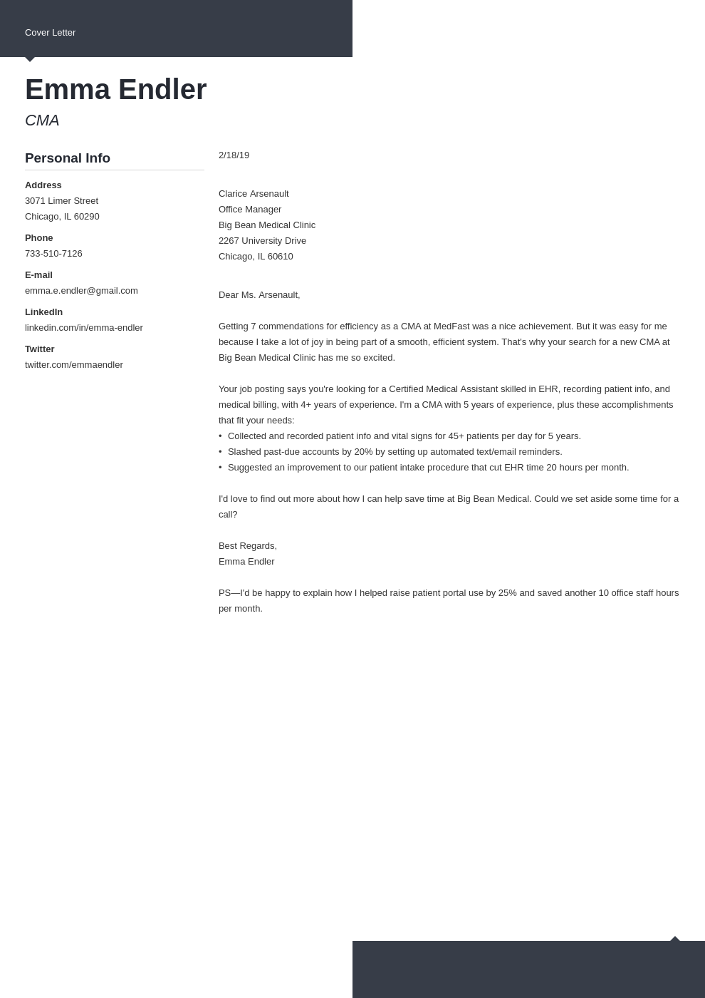 Sample short cover letter for job application