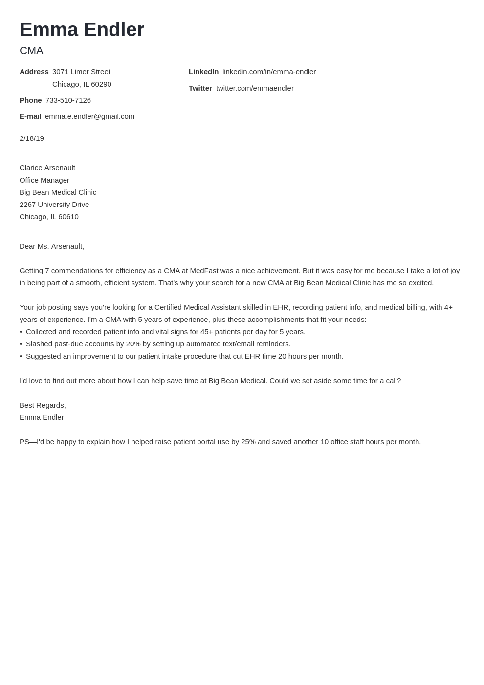 cover letter for employment site