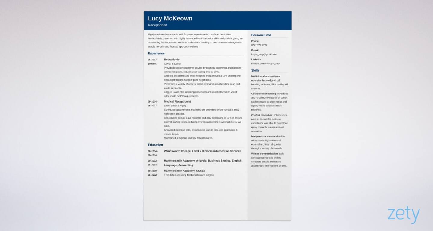 sample resume example