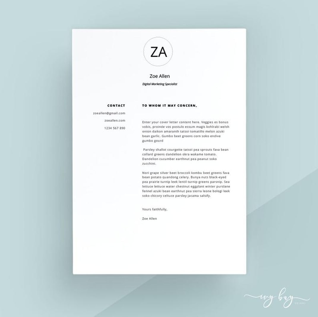 15 Basic & Simple Cover Letter Templates