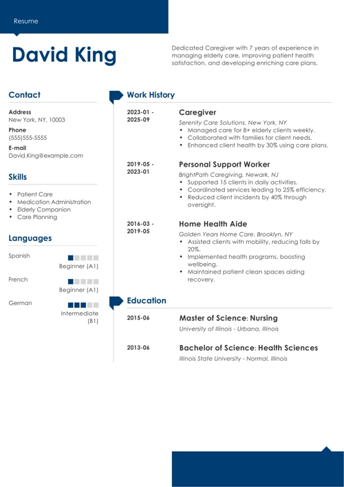 sample resume example