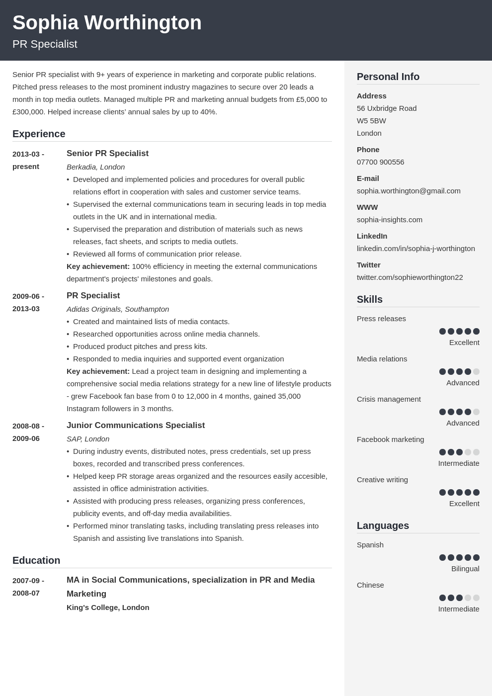 skills based cv template cubic